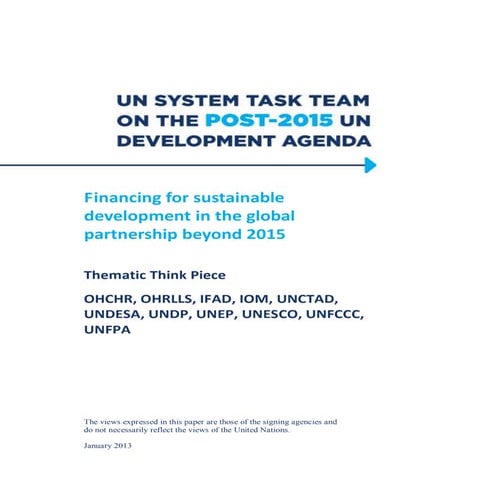 Un system task team on the post2015 un development agenda | PDF