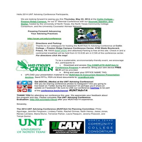 #UNTAdv14 Advising Conference Prep