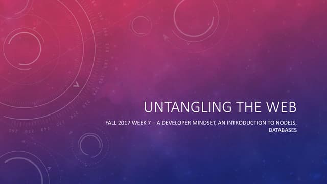 Untangling - fall2017 - week 7