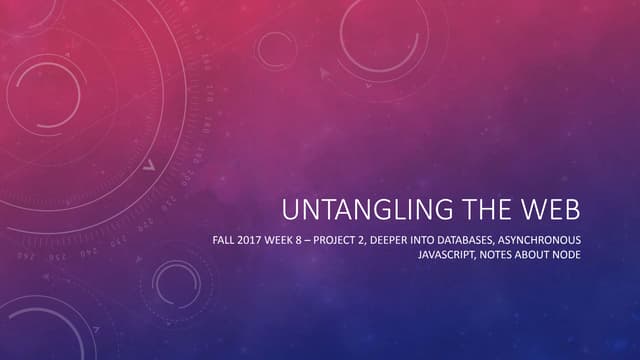 Untangling - fall2017 - week 8