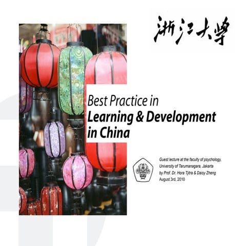 Best Practice in Learning &amp; Development in China