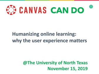 Humanizing online learning: why the user experience matters