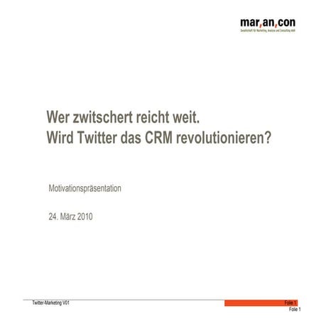Twittermarketing und CRM 