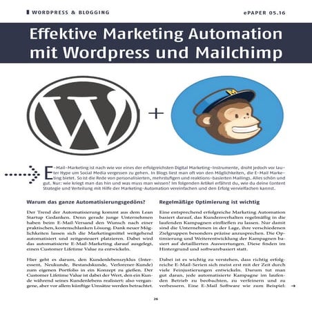 Effektive Marketing Automation mit Wordpress und Mailchimp