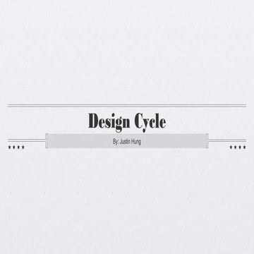 Design Cycle