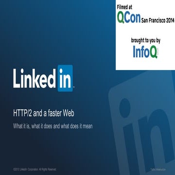 HTTP/2 and a Faster Web