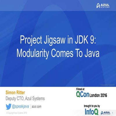 Project Jigsaw in JDK 9: Modularity Comes To Java | PPT