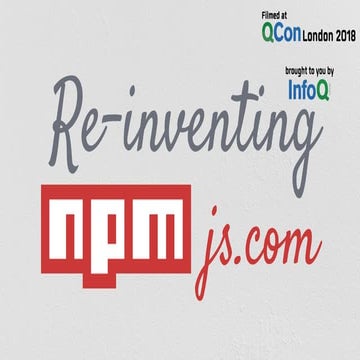 Reinventing npmjs.com