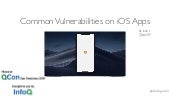 Exploiting Common iOS Apps’ Vulnerabilities