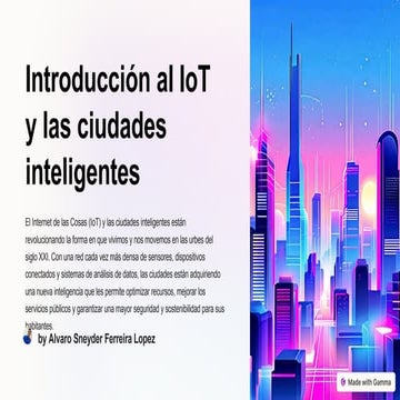 IOT de las cosas y las ciudades inteligentes | PPTX