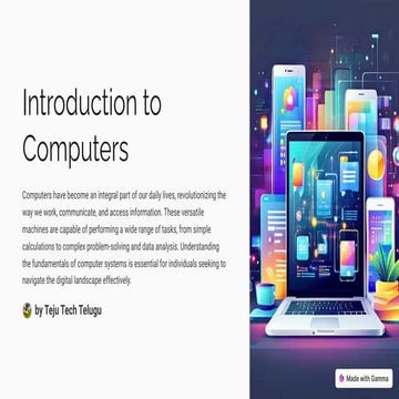 Computer Basics for Begineers pdf useful fro learn | PPT