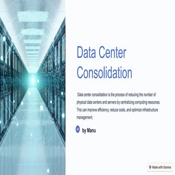 Dc consolidation project guideline power point