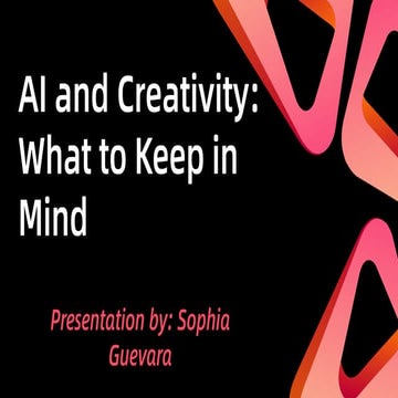 AI and Creativity: What to Keep in Mind.
