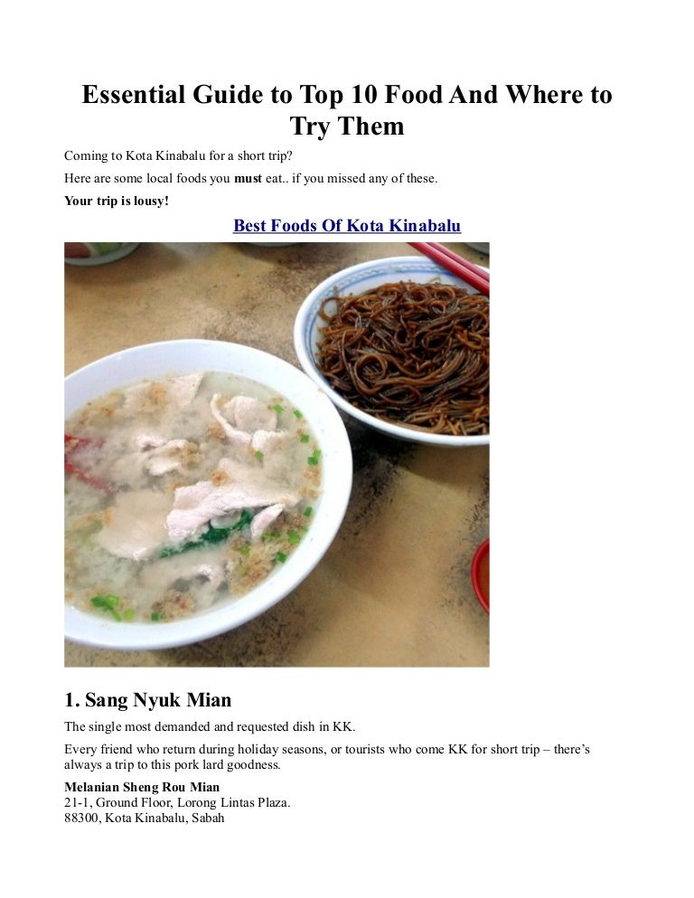 The Best Foods Of Kota Kinabalu