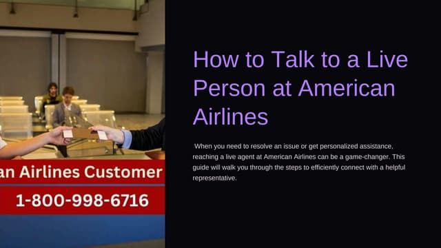 How To Talk To a Live Person at American Airlines | PPT