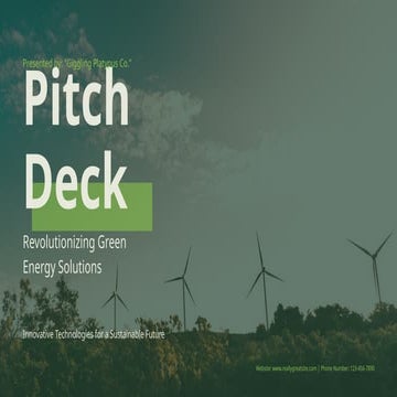 Innovative Green Energy Technologies for a Sustainable Future and ...
