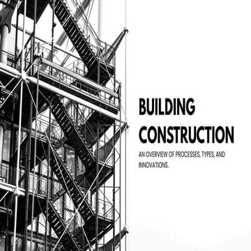 BUILDING CONSTRUCTION for civil engineering | PPTX
