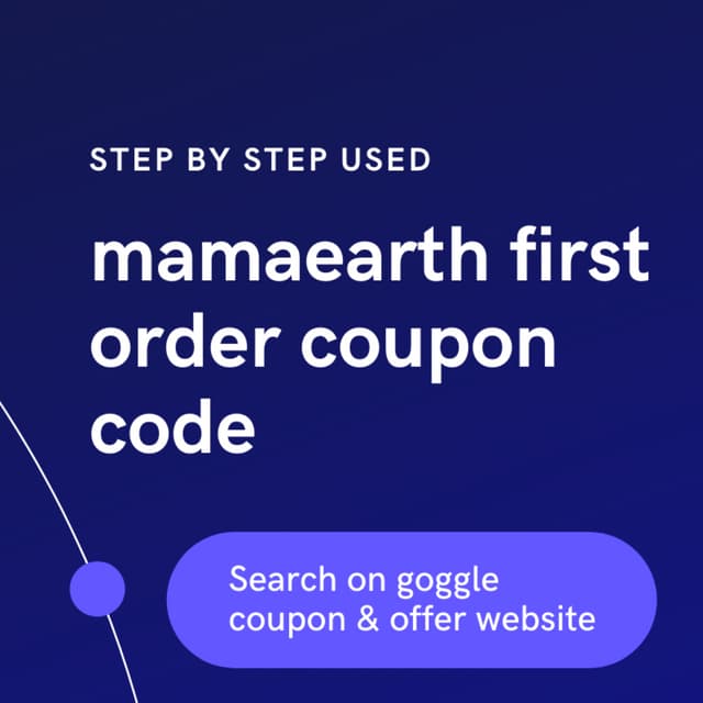 mamaearth first order coupon code