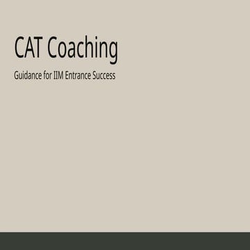 power point ppt cat exam coaching details | PPTX