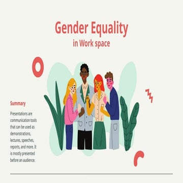 GENDER EQUALITY IN WORK SPACE HDHBSBSBMMBB | PPTX