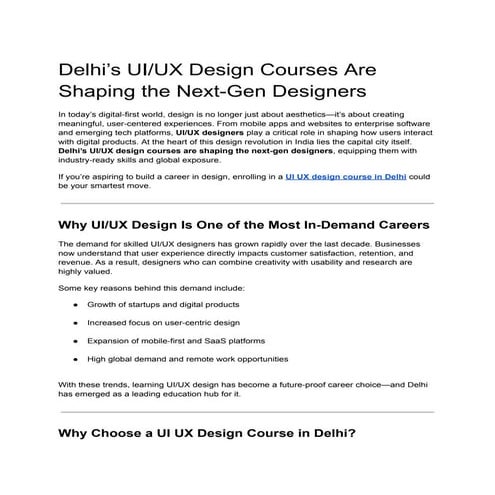 8 Career Pathways in UIUX Design after course | PDF
