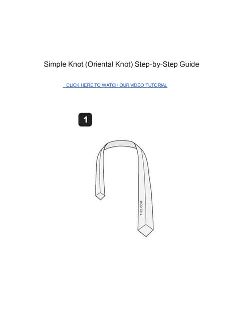 simple tie knot steps
