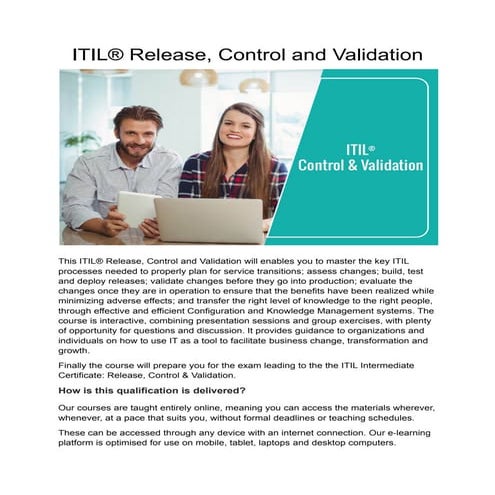 ITIL® Release, Control and Validation