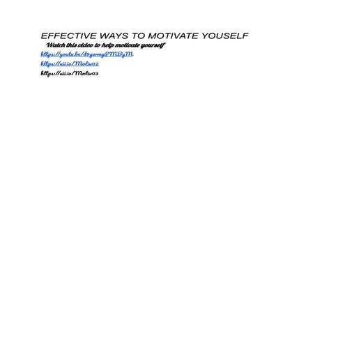 SELF MOTIVATION | PDF
