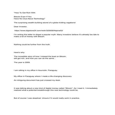 How to rich with Bitcoin