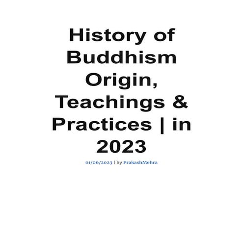 History of Buddhism Origin, Teachings & Practices | in 2023
