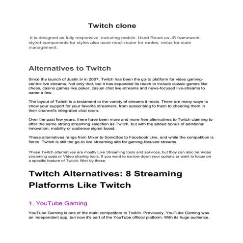 Twitch Clone 