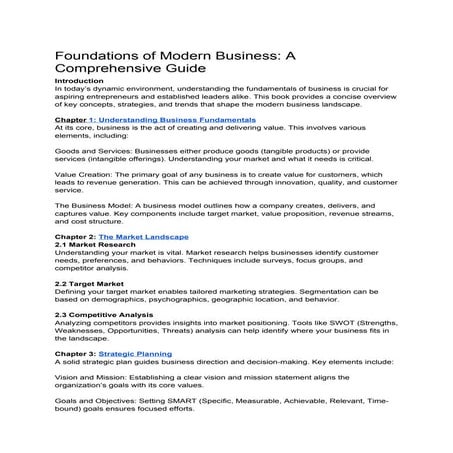 Foundations of Modern Business: in today