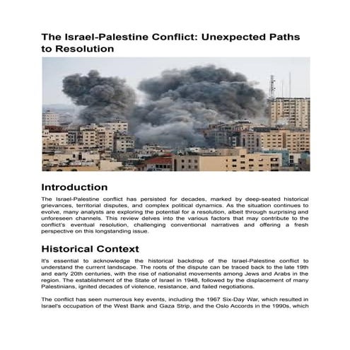 Analysis of Israel Palestine conflict by conflict tree model | PDF