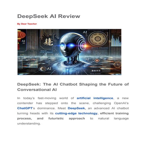 DeepSeek AI Review: The AI Chatbot Shaping the Future of Conversational AI