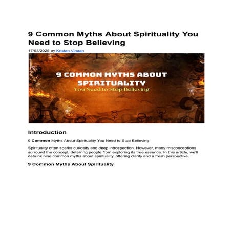 9 Common Myths About Spirituality You Need to Stop Believing