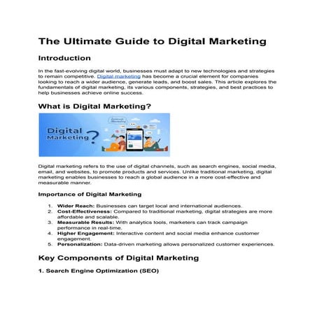 The Ultimate Guide to Digital Marketing.