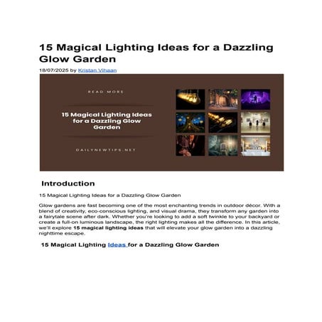 15 Magical Lighting Ideas for a Dazzling Glow Garden