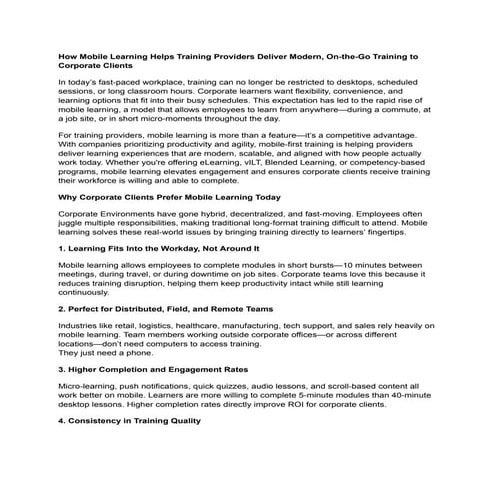 Mobile Learning | PDF