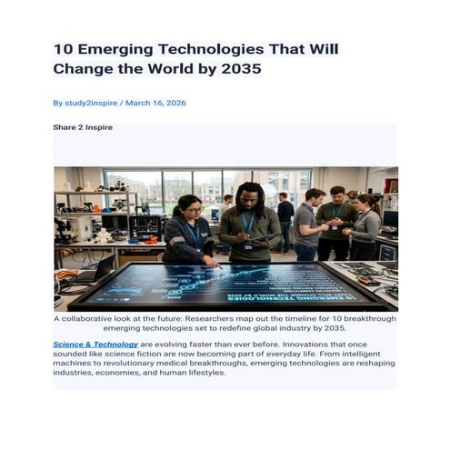 Presentation 1: Top Emerging Technologies in 2025 | PPTX