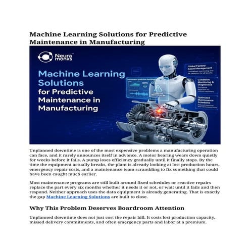 Machine Learning Solutions for Predictive Maintenance in Manufacturing ...