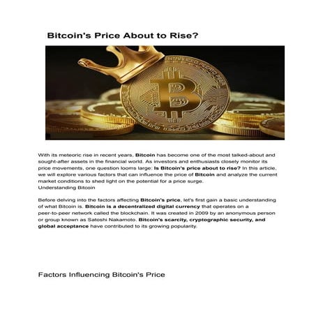 Bitcoin Price Prediction and Market Analysis for 2026, 2027, and 2030 | PDF