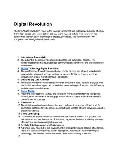 DIGITAL REVOLUTION