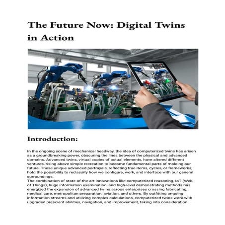 The Future Now: Digital Twins in Action | PDF