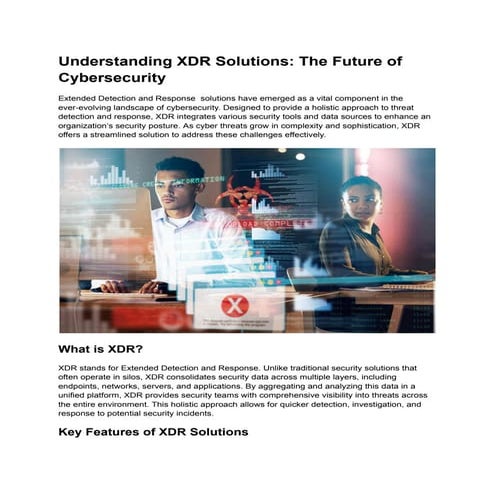 Understanding XDR Solutions: The Future of Cybersecurity