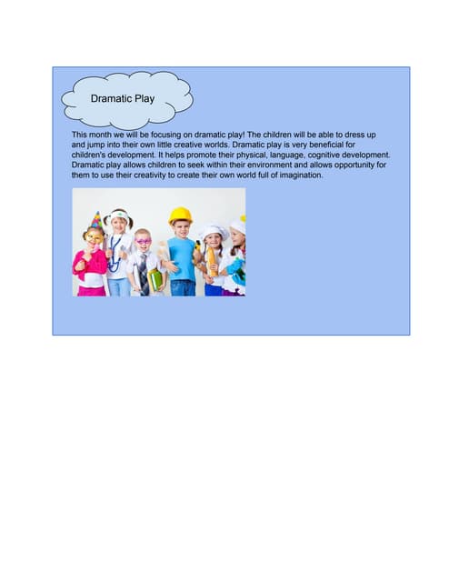 Importance of dramatic play in young children | PDF