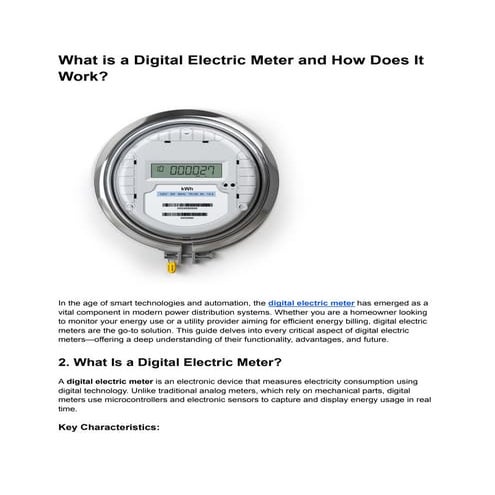 Top 10 Digital Electric Meters for Home Use