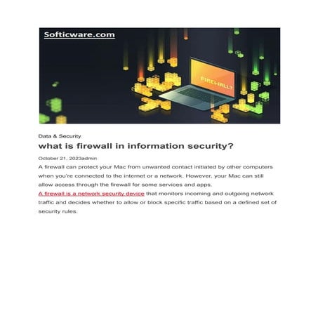 what is firewall in information security?