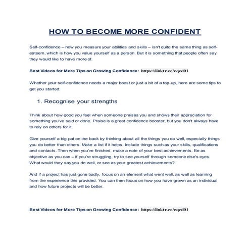 How to become more confident