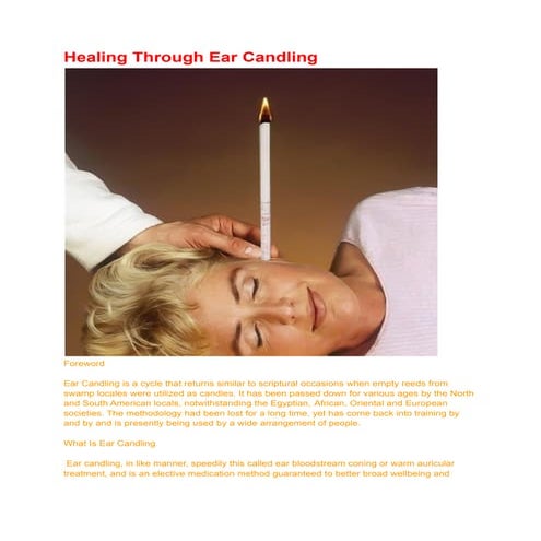 Healing Through Ear Candling