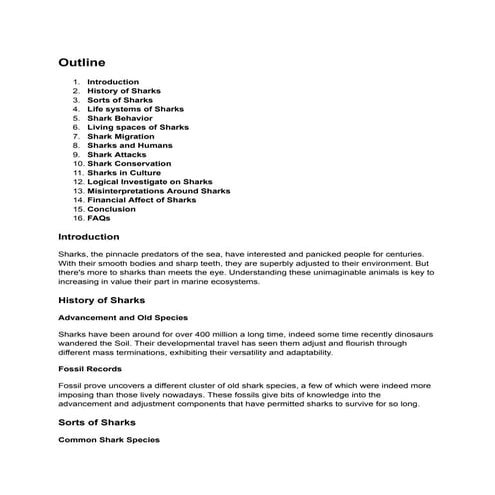 Sharks: Diving into the World of Sharks: Facts, Species, and Conservation